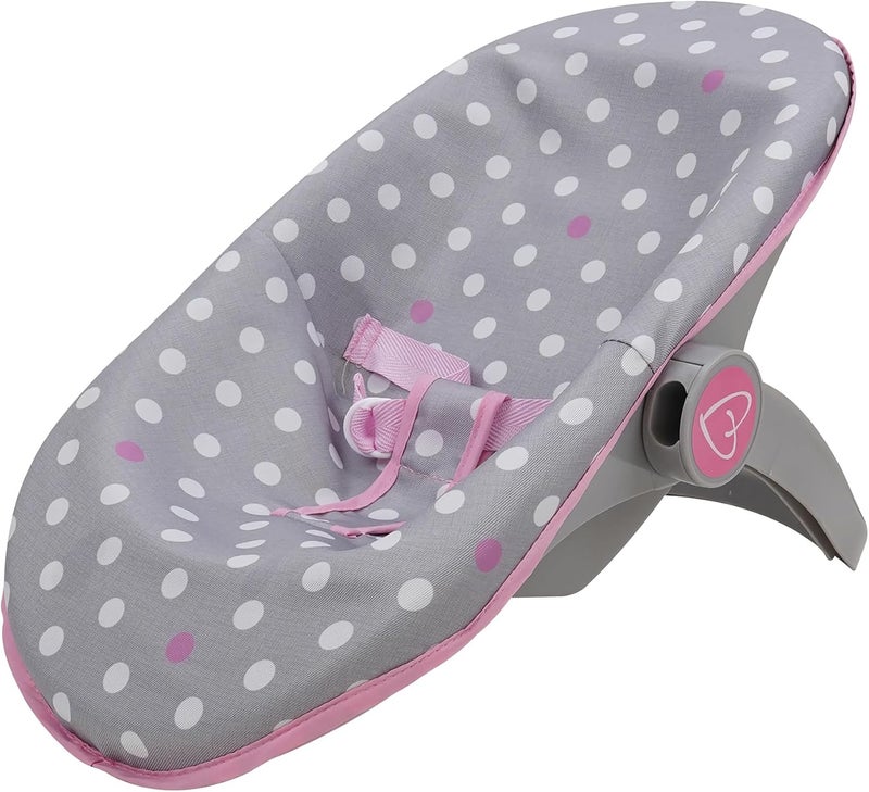 509 Crew: Cotton Candy Pink: 3-in-1 Doll Car Seat - Pink, Grey, Polka Dot - for Dolls Up to 18", Multifunctional, Retractable Canopy, Kids Ages 3+ - Image 2